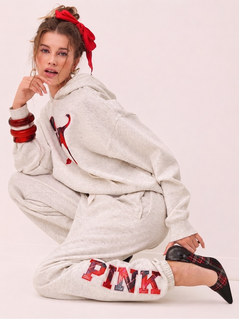 PINK x LoveShackFancy Jogger Sweatpants Limited Edition NWT Size S